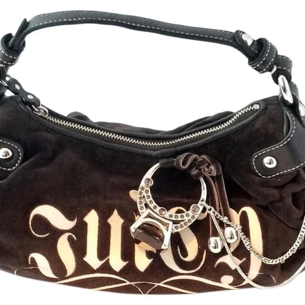 Juicy Couture Vintage Velour Bling Shoulder Bag
